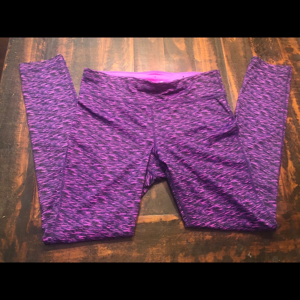 Purple and pink leggings/ yoga ankle pants